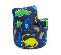 Ready Steady Bed Poltrona per bambini per i più piccoli | Comodi mobili per bambini | Sedia a sacco morbida per la stanza dei giochi | Beanbag a forma ergonomica (Dino Scuro)