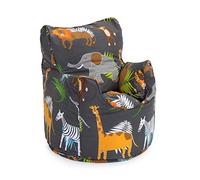Ready Steady Bed Poltrona per bambini, pouf, comoda mobilia per bambini, morbida e sicura per bambini, per sala giochi, sedia ergonomica (Africa)