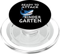 Ready To Attack Kindergarten Shark Funny Back To School PopSockets PopGrip per MagSafe