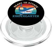 Ready To Attack Kindergarten Shark Funny Back To School PopSockets PopGrip per MagSafe