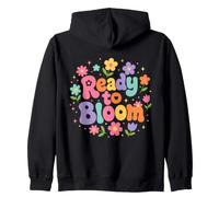 Ready To Bloom Amante della Lettura Floreale Retro Bookworm Felpa con Cappuccio