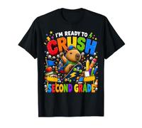 Ready To Crush 2nd Grade Capybara Skateboard Back To School Maglietta