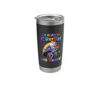 Ready To Crush 3rd Grade Unicorn Monster Truck Back School Bicchiere termico in acciaio inox doppia parete