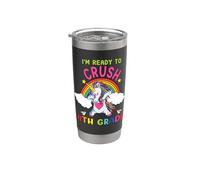 Ready To Crush 4th Grade Dabbing Unicorn Back To School Bicchiere termico in acciaio inox doppia parete
