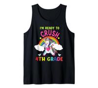 Ready To Crush 4th Grade Dabbing Unicorn Back To School Canotta
