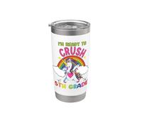 Ready To Crush 5th Grade Dabbing Unicorn Back To School Bicchiere termico in acciaio inox doppia parete