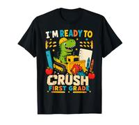 Ready To Crush First Grade Dinosaur Dozer Back To School Maglietta