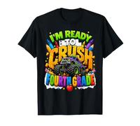Ready To Crush Fourth Grade Monster Truck Back To School Boy Maglietta