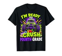 Ready To Crush Fourth Grade Monster Truck Back To School Boy Maglietta