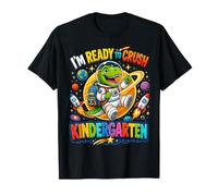 Ready to Crush Kindergarten First Day of School Dinosaur Maglietta