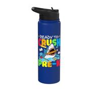 Ready To Crush Pre-k Shark Crush Preschool Back To School Stainless Steel Insulated Water Bottle