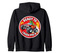 Ready To Crush Pre-K T-rex Dino Monster Truck Scuola Ragazzi Felpa con Cappuccio