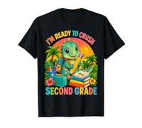 Ready To Crush Second Grade Dinosaur Back To School Student Maglietta