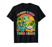 Ready To Crush Third Grade Dinosaur Back To School Student Maglietta