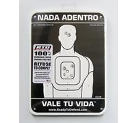 Ready To Defend - Spagnolo - Nothing Inside Is Worth Dying For® - Pannello per la sicurezza domestica antiriflesso - 20,3 x 27,3 cm - n. 1 deterrente crimine