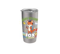 Ready To Learn Fox Back To School 2026 Studente Ragazzo Ragazza Kid Bicchiere termico in acciaio inox doppia parete