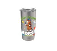 Ready To Learn Horse Back To School 2026 Studente Ragazzi Ragazze Bicchiere termico in acciaio inox doppia parete
