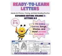 Ready-To-Learn Letters: Expanded Edition, Volume 1 - Letters A-E: Hands-On Phonics, Tracing, and Early Reading Practice