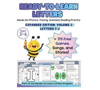 Ready-to-Learn Letters: Expanded Edition, Volume 2 - Letters F-J: Hands-On Phonics, Tracing, and Early Reading Practice