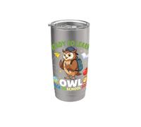 Ready To Learn Owl Back To School 2026 Studente Ragazzo Ragazza Kid Bicchiere termico in acciaio inox doppia parete
