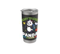 Ready To Learn Panda Back To School 2026 Studente Ragazzi Ragazze Bicchiere termico in acciaio inox doppia parete