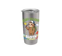 Ready To Learn Sloth Back To School 2026 Studente Ragazzi Ragazze Bicchiere termico in acciaio inox doppia parete