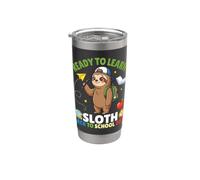 Ready To Learn Sloth Back To School 2026 Studente Ragazzi Ragazze Bicchiere termico in acciaio inox doppia parete