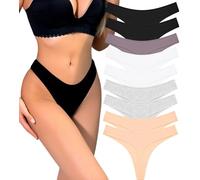READY TO LOVE Set di Mutande Donna da 9 Pezzi: Tanga (Seducente, Sexy) e Slip (Romantico) in Cotone Premium, Colori: Nero, Bianco, Grigio, Kaki, Tinta Unita, Taglia: S, Bassa, Donna Adulta