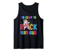 Ready To Rock Fourth Grade Dabbing Unicorn Back To School Canotta