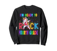 Ready To Rock Fourth Grade Dabbing Unicorn Back To School Felpa
