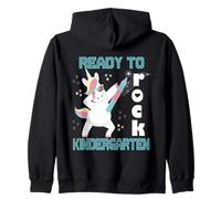 Ready To Rock Kindergarten Unicorn, Fantastica Attrezzatura per Il rientro a Scuola Felpa con Cappuccio