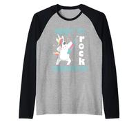 Ready To Rock Kindergarten Unicorn, Fantastica Attrezzatura per Il rientro a Scuola Maglia con Maniche Raglan