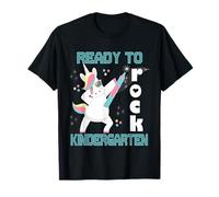 Ready To Rock Kindergarten Unicorn, Fantastica Attrezzatura per Il rientro a Scuola Maglietta