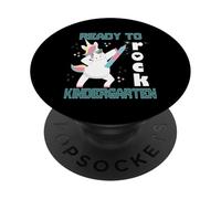 Ready To Rock Kindergarten Unicorn, fantastica attrezzatura per il rientro a scuola PopSockets PopGrip Adesivo