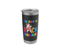 Ready To Rock Third Grade Dabbing Unicorn Back To School Bicchiere termico in acciaio inox doppia parete
