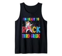 Ready To Rock Third Grade Dabbing Unicorn Back To School Canotta