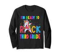 Ready To Rock Third Grade Dabbing Unicorn Back To School Maglia a Manica