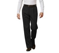 Ready4Dance Pantalone Uomo Nero S-4XL - Made in Italy - Ballo Standard, Boogie e Ballo da Sala - Tessuto Elasticizzato, Vita Media, Tasche Davanti, Passanti, Chiusura Bottone e Zip,L