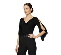 Ready4Dance Top da Ballo Donna Praga - Maglia Danza Elegante con Schiena Profonda, Maniche Fluide e vestibilità Professionale - Ideale per Danza Standard, Latino Americano e Allenamento