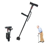 ReadyWalker Cane, bastone intelligente con luce LED e allarme - Bastone da passeggio pieghevole e regolabile con doppia impugnatura e base quadrupla adatta a tutti i terreni for il supporto degli anzi