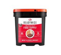 ReadyWise, 80 porzioni, Secchio con Carne e Riso, Manzo Arrosto e Pollo, Kit Alimentare Pronto all'Uso, Liofilizzato, Fino a 15 Anni di Conservazione, Cibo d’Emergenza