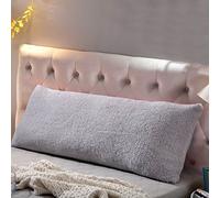 Reafort Ultra Molle Sherpa Cuscino Copertura/Cassa con Chiusura a Cerniera Corpo Grigio Argento 21 "X54