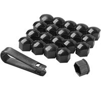 REAGAR Copri Bulloni Cerchi Auto per Jeep Compass 2017-2022, Esagonale Copri Bulloni Cromati Copriviti Protettivi Ruote con Antifurto,A-Black