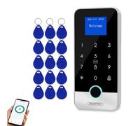 ReaIOKbii Bluetooth Tuya APP Smart Fingerprint Access Control Machine Controller Tastiera RFID IP65 Impermeabile 13.56MHz IC Portachiavi Apriporta Tastiera retroilluminata