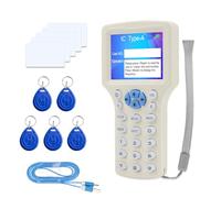 ReaIOKbii Copier Reader Writer Duplicatore NFC Card Reader 125KHz 13.56MHz 10 Frequenza RFID Smart Card Schermo a colori Decoder di schede crittografate con chiave scrivibile