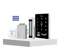 ReaIOKbii Kit sistema di controllo accessi impermeabile per esterni Tuya Wireless WiFi RFID Password Tastiera Touch 15 portachiavi 125kHz Serratura elettromagnetica 180 kg/350 libbre Alimentatore