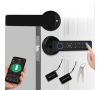 ReaIOKbii Smart Door 5-in-1 Serratura Maniglia per Porta Tastiera Elettronica Password WiFi TUYA Smart Lock Impronte Digitali Biometriche RFID IC Card Touch Porta d'ingresso Casa Ufficio Appartamento