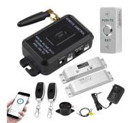 ReaIOKbii Tuya, kit di sicurezza domestica per controllo accessi WiFi, apriporta wireless 433 MHz, rilascio remoto app smartphone, blocco plug-in Mingdian (serratura piccola)