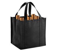 ReaJoys Borsa per bottiglie, 6 bottiglie, borsa per bevande, portabottiglie, 6 bottiglie, 31 x 25 x 18 cm