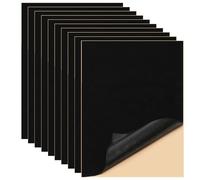 ReaJoys Tessuto di velluto autoadesivo, nero, 10 pezzi, in feltro di velluto, autoadesivo, per portagioie, rivestimento dei cassetti